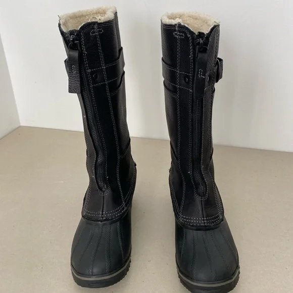 Sorel Winter Fancy Tall II Black Leather Boots - Picture 5 of 8